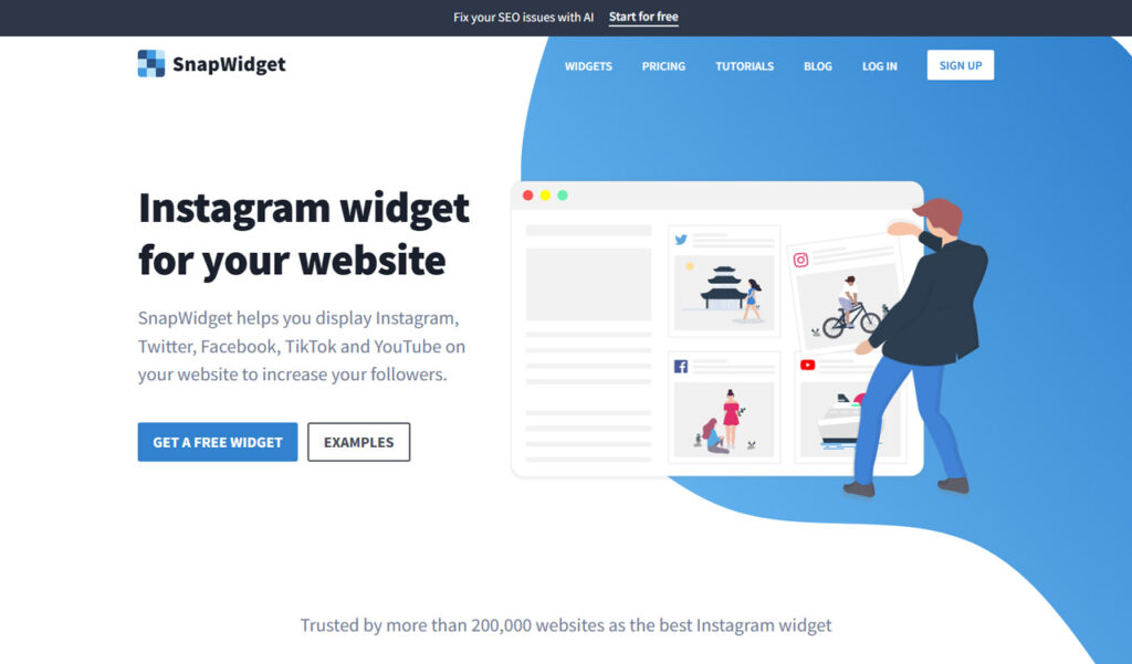 SnapWidget Website